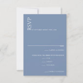 Mooie blauwe bruiloft RSVP kaartje (Voorkant)