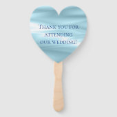 Mooie blauwe bruiloft souvenir handwaaier (Achterkant)