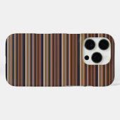 Mooie blauwe bruine strepen Case-Mate iPhone case (Achterkant (horizontaal))