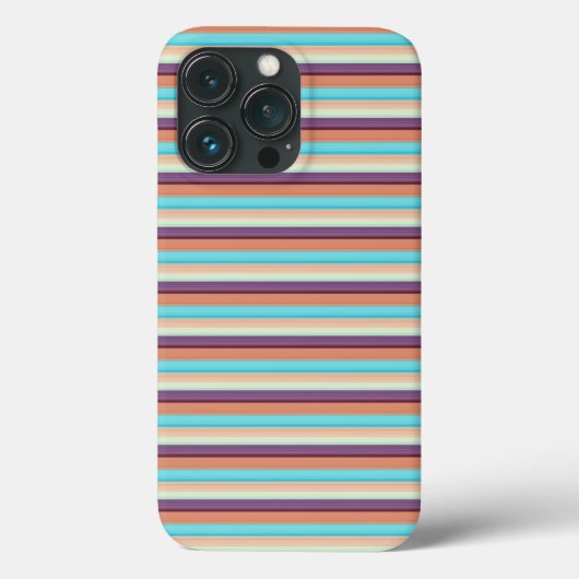 Mooie blauwe bruine strepen  Case-Mate iPhone case (Achterkant)