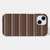 Mooie blauwe bruine strepen Case-Mate iPhone case (Achterkant (horizontaal))