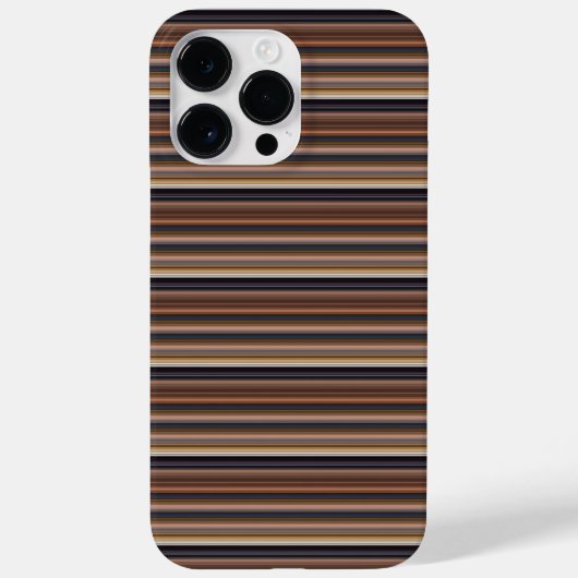 Mooie blauwe bruine strepen Case-Mate iPhone case (Achterkant)