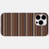 Mooie blauwe bruine strepen Case-Mate iPhone case (Achterkant (horizontaal))