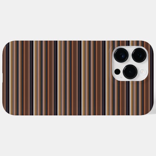 Mooie blauwe bruine strepen Case-Mate iPhone case (Achterkant (horizontaal))
