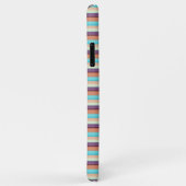 Mooie blauwe bruine strepen Case-Mate iPhone case (Achterkant/rechts)