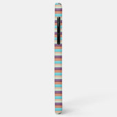 Mooie blauwe bruine strepen Case-Mate iPhone case (Achterkant/links)