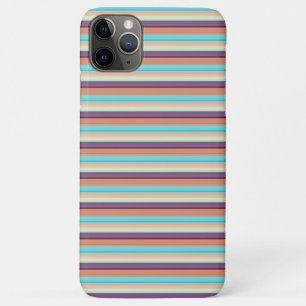 Mooie blauwe bruine strepen Case-Mate iPhone case