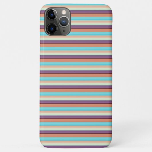 Mooie blauwe bruine strepen Case-Mate iPhone case (Achterkant)