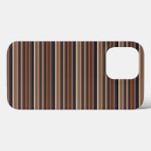 Mooie blauwe bruine strepen Case-Mate iPhone case (Achterkant (horizontaal))