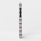 Mooie blauwe bruine strepen Case-Mate iPhone case (Achterkant/links)