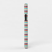 Mooie blauwe bruine strepen Case-Mate iPhone case (Achterkant/rechts)