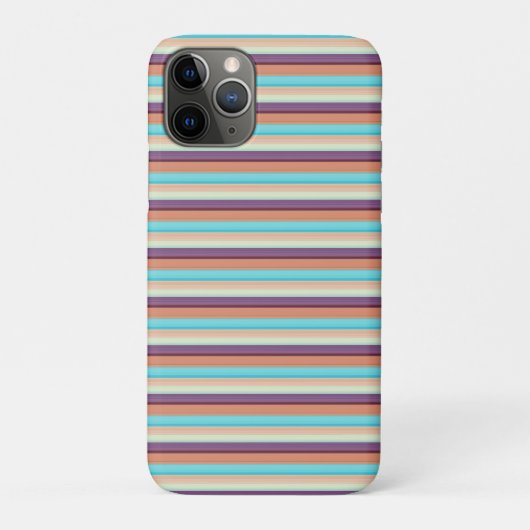 Mooie blauwe bruine strepen Case-Mate iPhone case (Achterkant)