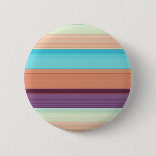 Mooie blauwe bruine strepen ronde button 5,7 cm (Voorkant)