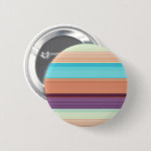 Mooie blauwe bruine strepen ronde button 5,7 cm (Voorkant /achterkant)