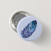 Mooie, blauwe Button voor doezelaars - aangepaste  (Voorkant /achterkant)