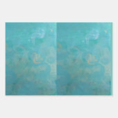 Mooie blauwe cadeauomslag inpakpapier vel (Voorkant 3)