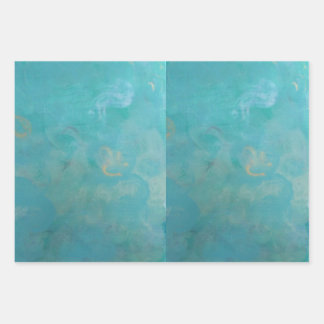 Mooie blauwe cadeauomslag inpakpapier vel