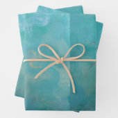 Mooie blauwe cadeauomslag inpakpapier vel (In situ)