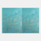 Mooie blauwe cadeauomslag inpakpapier vel (Voorkant)