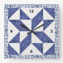 Mooie blauwe calico quilted uitziende