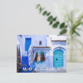 Mooie Blauwe Chefchaouen Marokkaanse Architectuur Briefkaart (Staand voorkant)