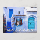 Mooie Blauwe Chefchaouen Marokkaanse Architectuur Briefkaart (Voorkant)