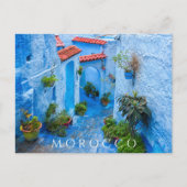 Mooie Blauwe Chefchaouen Marokkaanse Architectuur Briefkaart (Voorkant)