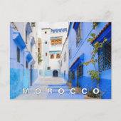 Mooie Blauwe Chefchaouen Marokkaanse Architectuur Briefkaart (Voorkant)