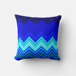 Mooie blauwe Chevron Decoratief Pillow Kussen