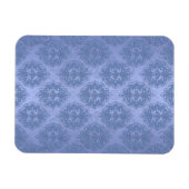 Mooie Blauwe Damast Magneet (Horizontaal)