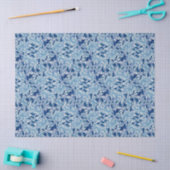 Mooie Blauwe Damast Tissuepapier (Craft)