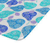 Mooie blauwe decoratieve perenpatroon snijplank (Hoek)