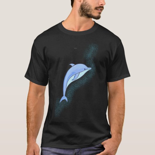Mooie blauwe dolfijn t-shirt (Voorkant)