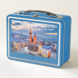 Mooie blauwe doos met Krakau nacht in Polen.