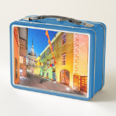 Mooie blauwe doos met Sighisoara (Achterkant)