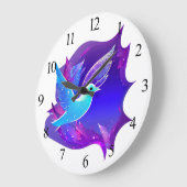 Mooie blauwe dove grote klok (Hoek)