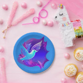 Mooie blauwe dove papieren bordje (Feest)