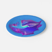 Mooie blauwe dove papieren bordje (Gekanteld)