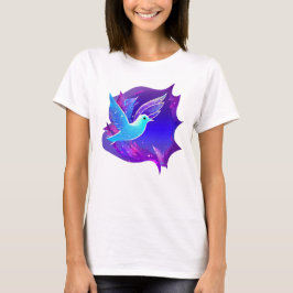 Mooie blauwe dove t-shirt
