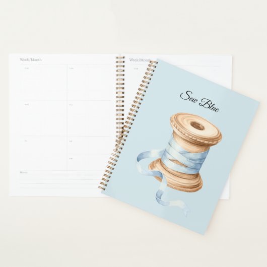 Mooie Blauwe Draad Naaien Planner (Display)