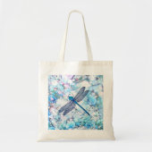 Mooie blauwe dragonfly tote bag (Voorkant)
