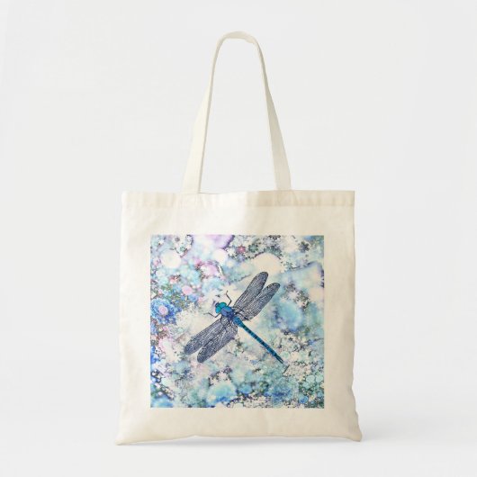 Mooie blauwe dragonfly tote bag (Voorkant)