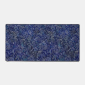 Mooie blauwe dromerige batik botanicals bureaumat (Voorkant)