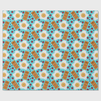 Mooie Blauwe Eieren Bacon Aardbeien Blauwe Bosbess Cadeaupapier
