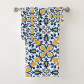 💙 mooie blauwe en gele Azulejos Bad Handdoek (Insitu)