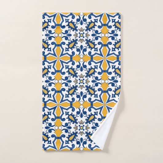 💙 mooie blauwe en gele Azulejos Bad Handdoek (Handdoek)