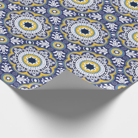 😍 mooie blauwe en gele Azulejos, Cadeaupapier (Hoek)