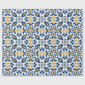 💙 mooie blauwe en gele Azulejos, Cadeaupapier (Vlak)