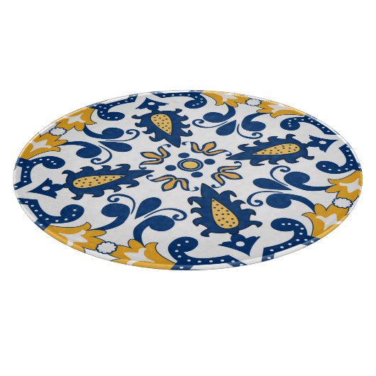 💙 mooie blauwe en gele Azulejos, Cuttin Snijplank (Hoek)