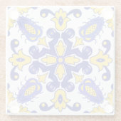 💙 mooie blauwe en gele Azulejos Glazen Onderzetter (Achterkant)